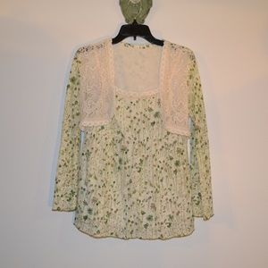 VINTAGE 80'S LACE TOP